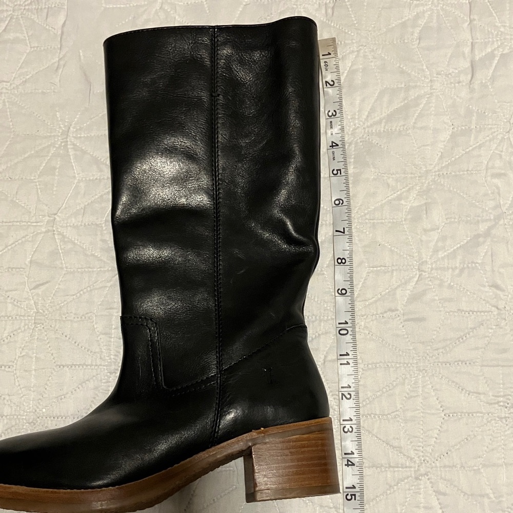 Frye Camryn Tall pull on boots black leather aize US 9M - Picture 14 of 15